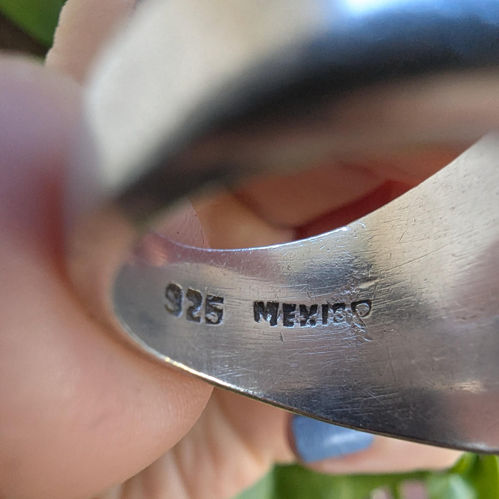 Vintage Mexican Sterling Silver solid chunky ring
