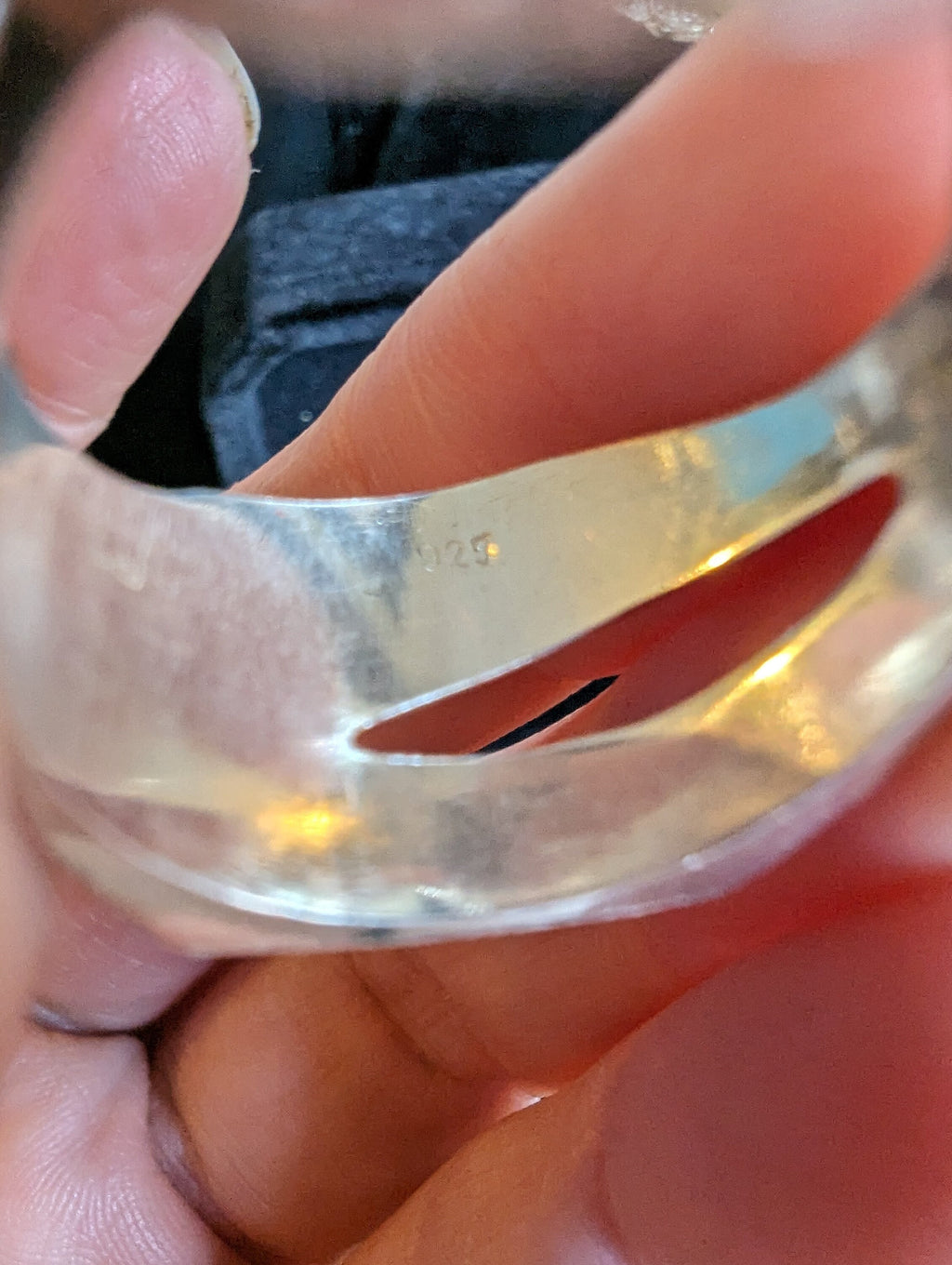925 Sterling Silver Geometric Fox statement ring