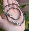 Vintage Sterling Silver beaded necklace