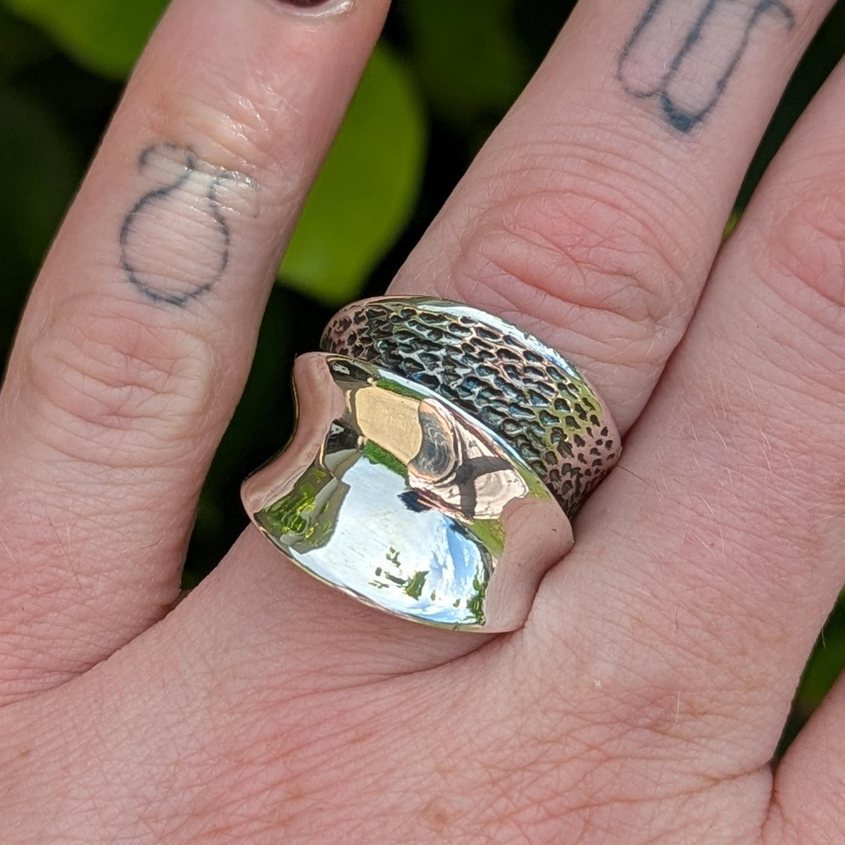 Vintage Sterling Silver chunky statement ring