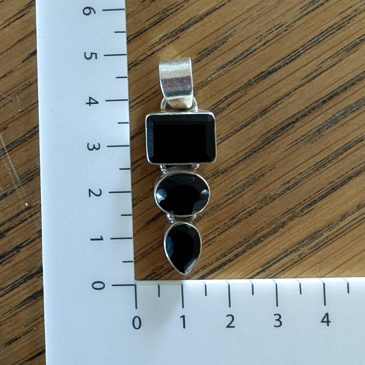 Vintage Onyx & Sterling Silver pendant