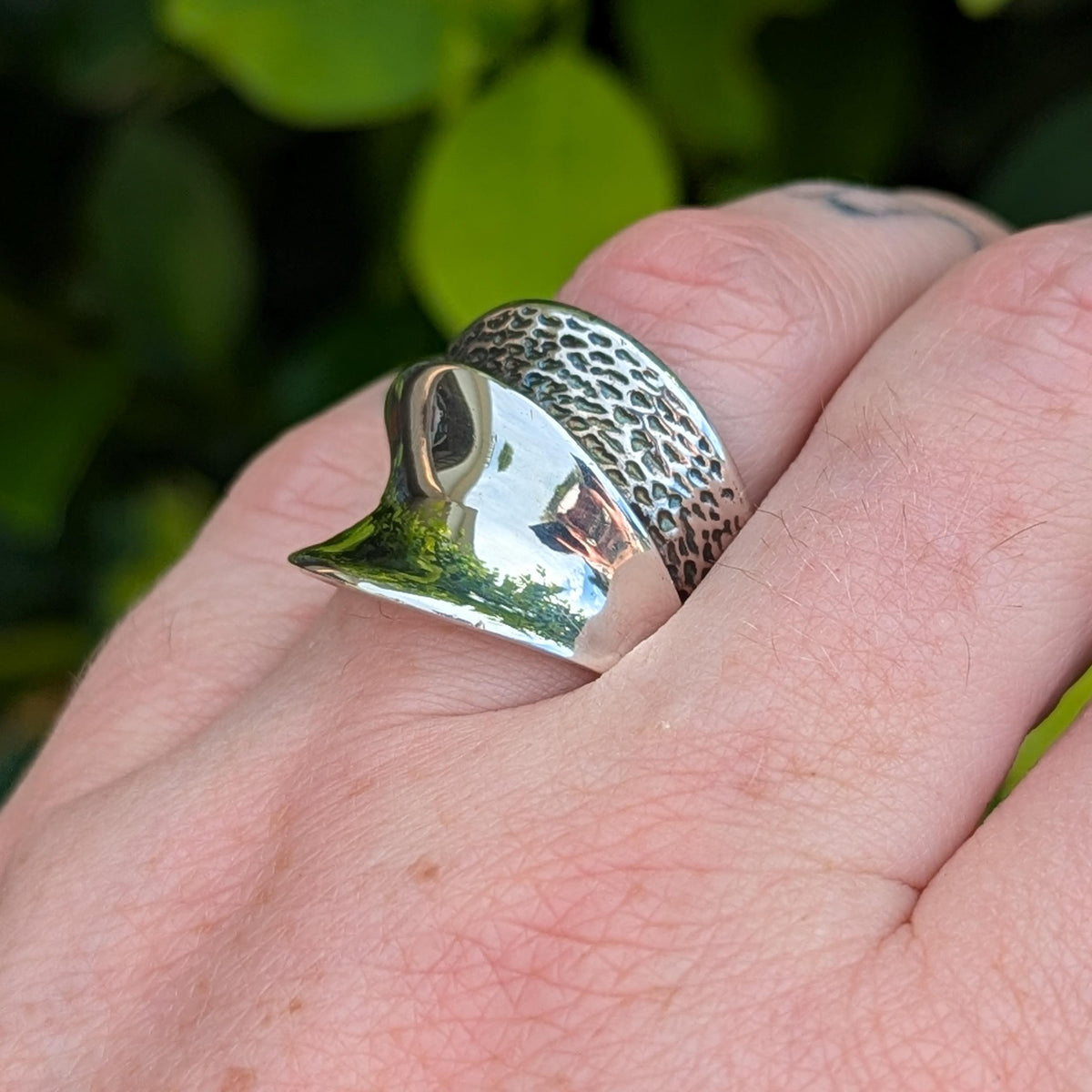 Vintage Sterling Silver chunky statement ring