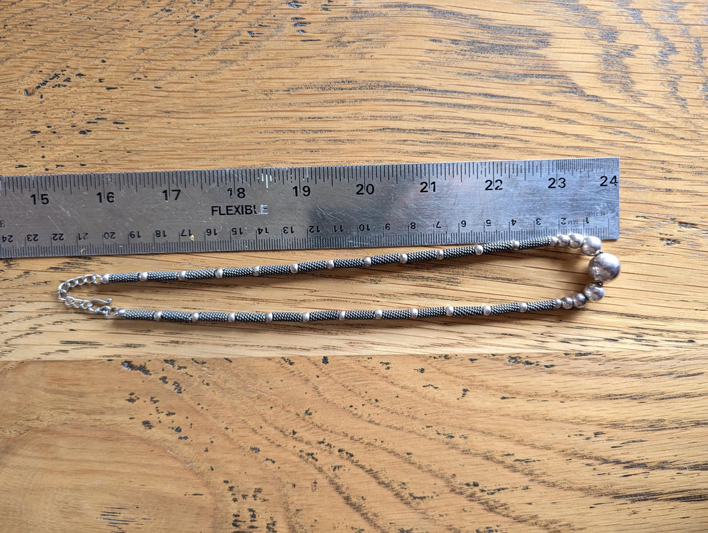 Vintage Sterling Silver beaded necklace