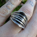 Vintage Mexican Sterling Silver solid chunky ring