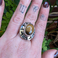 Vintage Tigers Eye Mexican Sterling Silver ring